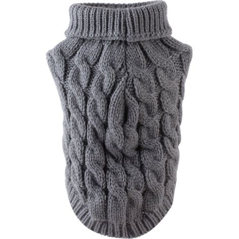 Vêtements d'hiver chauds et confortables pour chien, pull uni pour animaux de compagnie (1/5)