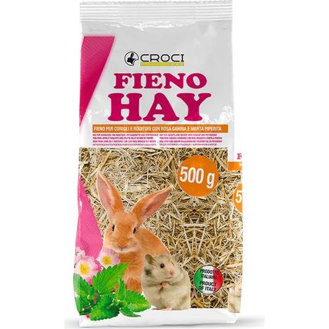 Set 5 Fieno con Rosa Canina e Menta 500 g per Roditori