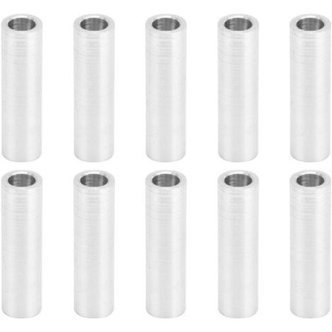 10 Pièces Entretoises Rondes en Alliage d'Aluminium Sans Filet, Diamètre Extérieur 6mm, Longueur 20mm, Supports pour Montage (1/5)