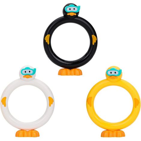 Lot de trois canards plongeants pour piscine jouets pour enfant huit à douze ans anneaux de plongée été accessoire aquatique (1/5)
