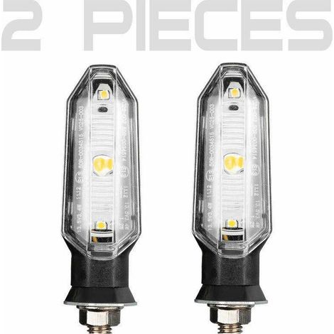 pezzi - Applicabile a Honda, Kawasaki, Yamaha - Indicatore di direzione per moto a 3 LED a forma di squalo (1/4)