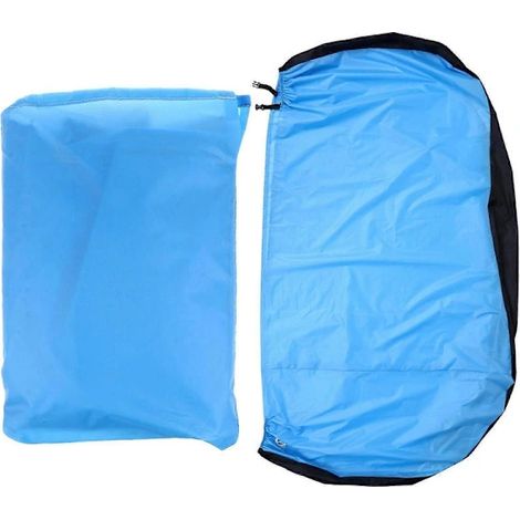 Housse de vélo avec œillets pour cadenas, imperméable, protection solaire et anti-poussière, pour le rangement intérieur et extérieur. Bleu M. (1/3)