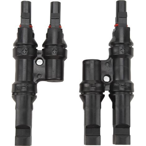 Connecteurs de dérivation solaire, connecteur 3 voies de Type T 1 à 2 pour connexion parallèle entre les panneaux, étanche IP67 (1/5)