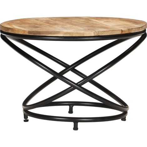 Maison Exclusive - Table basse Noir 60x60x40 cm Bois massif de manguier brut