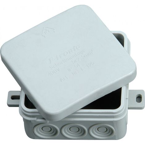 scatola di giunzione illimitata fuori intonaco / wet camera 75x75x40mm grigio (Per 20)