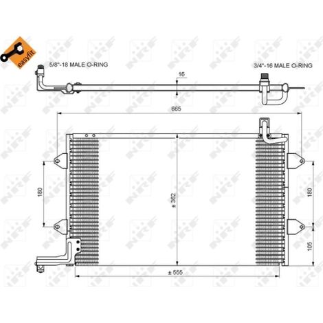 Condenseur, climatisation NRF 35584 VW 1H0820413 1H1820413 1H1820413A