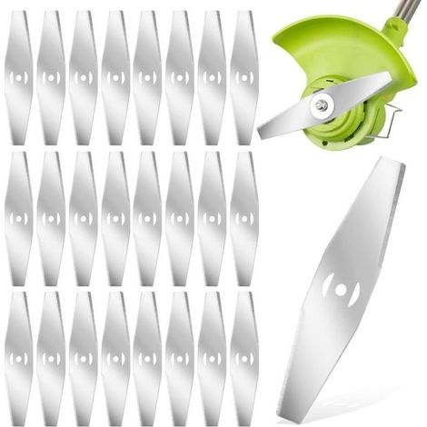 24 Ersatzmesser für Rasentrimmer, Ersatz-Metallmesser, Zubehör für Rasenmäher und Freischneider