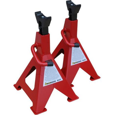 6 TON AXLE STANDS TONNE RATCHET ACTION FIXED AXLE STAND STANDS PAIR 6T CT0966