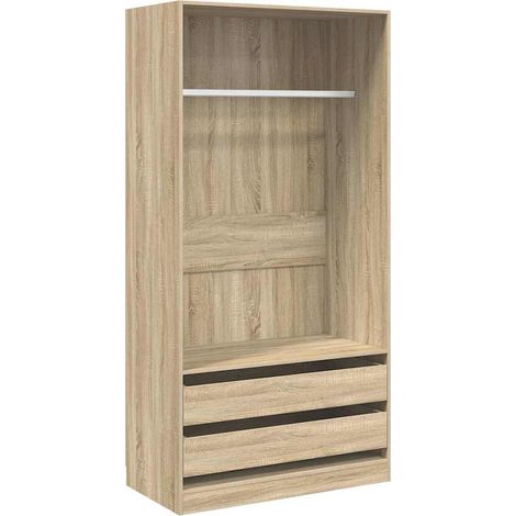 Armario madera contrachapada color roble Sonoma 100x50x200 cm vidaXL (1/5)