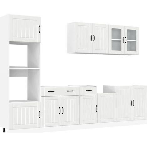 Maison Exclusive - Set Mobili da Cucina 7 pz Lucca BiancLucido in Truciolato