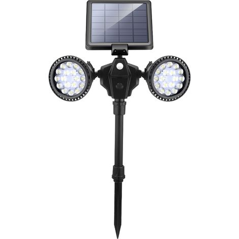 Lámpara de pared solar para jardín, luz exterior con detector de movimiento PIR, resistente al agua IP65, luz nocturna para jardín, terraza, patio, valla y paisajismo. (1/5)