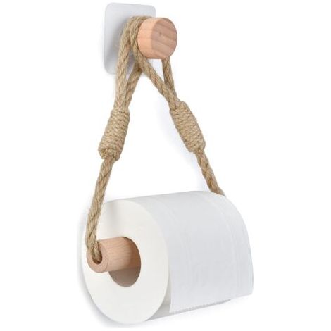 Porte-Rouleau de Papier Toilette Auto-adhésif - Décoration bohème Antique Industrielle - Porte-Serviettes Mural - Anneaux de Serviette de Bain - Accessoires de Salle de Bain (1/5)