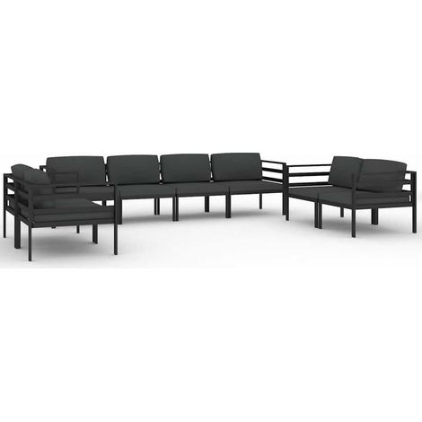Maison Exclusive - 8-tlg. Garten-Lounge-Set mit Kissen Aluminium (1/5)