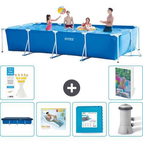 Rechteckiger Frame Pool - 450x220x84 cm - 7-teilig S129