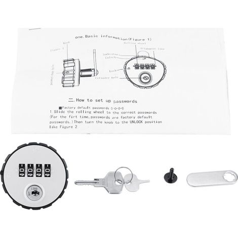 Zinc alloy digital combination lock, cam lock, convenient password, security lock with 20mm keys (1/5)