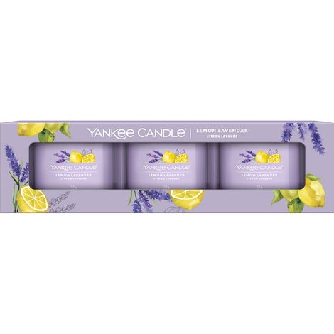 Yankee Candle Mini-Kerzenset Zitrone-Lavendel, 3 x 37 g (1/3)