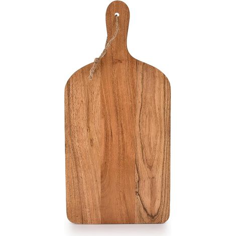1 Planche à découper, Bois d'acacia, Poignée ergonomique, Surface lisse, Cuisine, Fromage, Charcuterie (1/5)