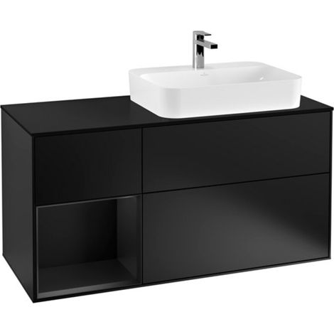 V&B Waschtischunterschrank Finion 120cm, Pl b m, Rg l bla m Lac, bla m Lac (1/2)