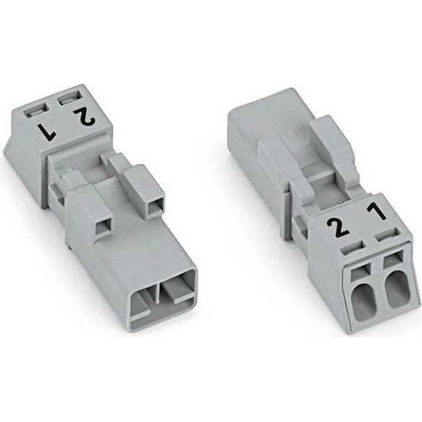 Connettore Wago Femmina 2 Vie Grigio