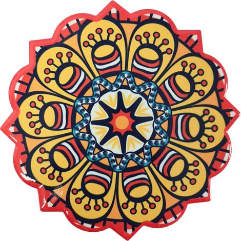 Set de 2 sous-verres mandala en céramique