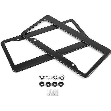 Compatible avec 2 supports de cadre de plaque d'immatriculation de voiture en acier inoxydable (1/5)