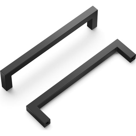 Ensemble de 10 poignées et boutons de porte d'armoire noir mat, tiroir de meuble