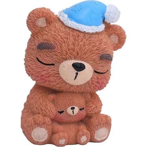 Figurines miniatures, ornements, mini figurines d'animaux, décoration de bureau, figurines pour Noël, décoration de jardin féerique-Bear