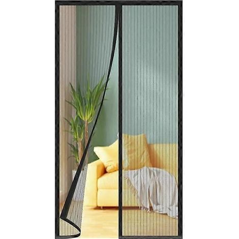 Moustiquaire magnétique compatible avec les portes, 120 x 200 cm, fermeture automatique, idéale pour les balcons, les chambres et les portes coulissantes. (1/4)