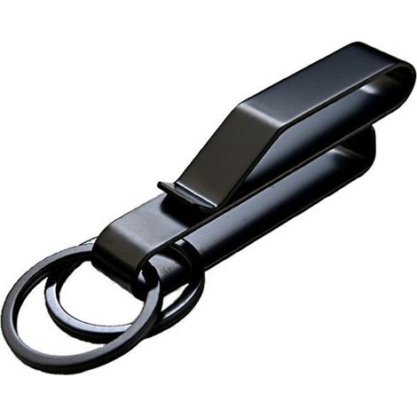 Clip da cintura in acciaio inossidabile per portachiavi, anello di sospensione esterno con strumento portachiavi per un facile accesso e