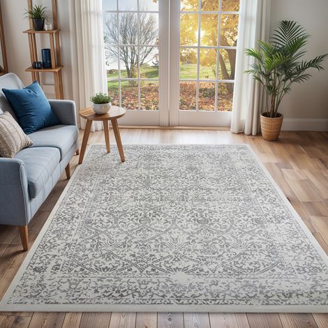 SURYA Tapis Vintage Oriental Blanc/Gris 200x275 cm (1/5)