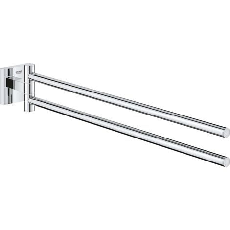 Grohe QuickFix Start Cube - Doppel-Handtuchhalter, Länge 44 cm, verchromt 40976000 (1/3)