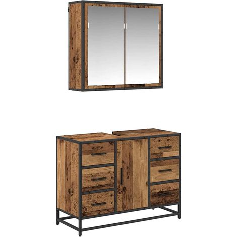 Maison Exclusive - Badezimmermöbel-Set mit Schubladen 2 pcs Altho