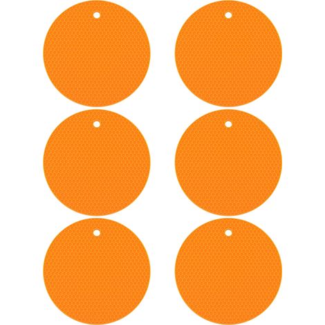 Dessous de verre en silicone pour boissons – antidérapants, antiadhésifs, restent en place, plateau profond – protègent les meubles et les tables (Orange) (1/5)