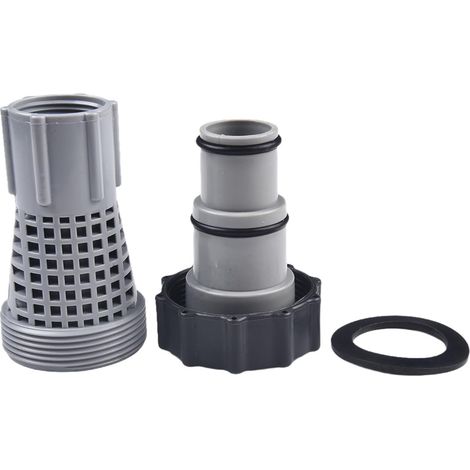 Adaptateur pour pompe à sable Intex 25007 pour un débit d'eau efficace – Adaptateur de conversion de tuyau en plastique pour piscine hors sol Connexion filetée (1/5)