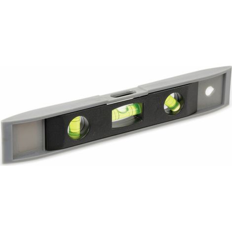 EUROTOOLS Mini-Wasserwaage 230 mm, mit 3 Libellen, magnetisch, T69023 (1/2)