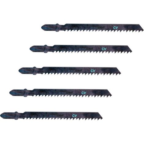 5 Lames Scie Sauteuse Universelle CV Lu. 75 x 3 mm TPI - Fraisée Avoyée - Pour Coupe Rapide de Bois/PVC - Diamwood