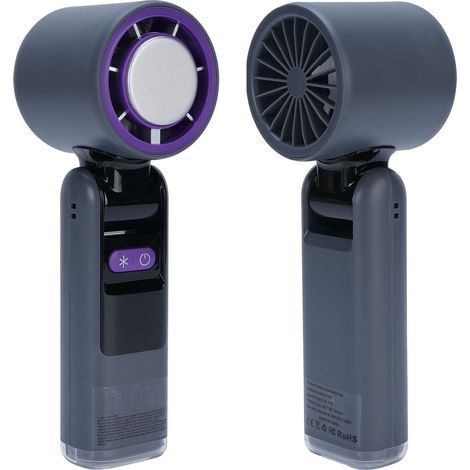 Portable cooling fan with LED display, high speed, brushless, USB rechargeable, small for home, travel and office (1/5)