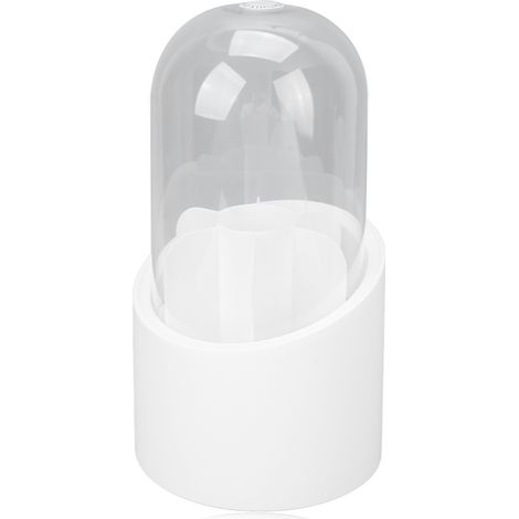 Porte-pinceaux de maquillage rotatif 360°, grande capacité, rangement cosmétiques anti-poussière, organisateur de pinceaux, tournant, protection contre la poussière, accessoire de beauté, contenant sp (1/5)