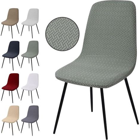 Fundas para sillas - Jacquard - Elásticas - 4 piezas - Multicolor (1/4)