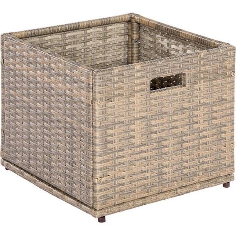 Unterschiebbox f Eckbank klein graubeige Stahl/Kunststoff
