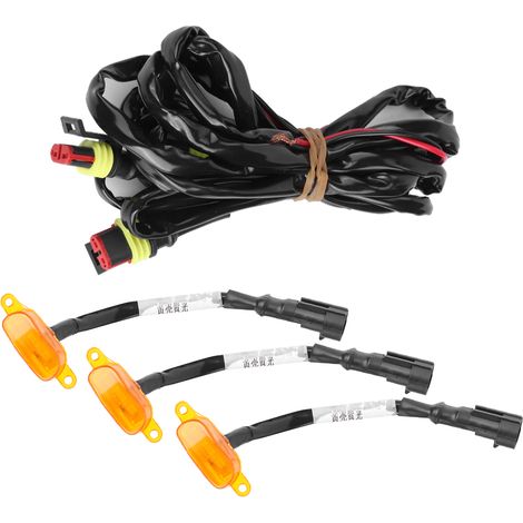 3 phares de calandre pour voiture avec faisceau, haute luminosité, compatibles Ford F-150 Raptor 2010-2014 et 2017+, verres jaunes, feux jaunes (1/5)