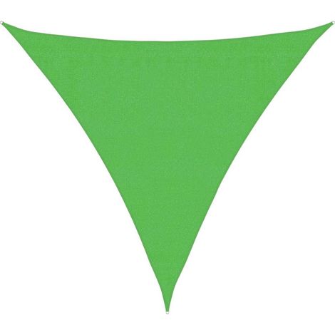 Vela Parasole Telo Ombra Parasole a Vela 160 g/m² Verde Chiaro 3,6x3,6x3,6 m in HDPE (1/5)