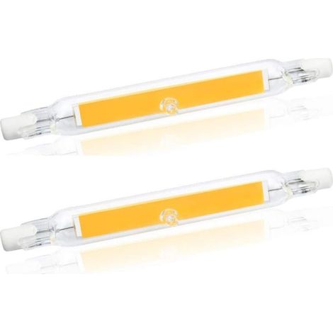 5 W R7S 78 mm J78 COB-Filament-LED-Glühbirne, 500 Lumen, 360 Grad, Halogenlampe entspricht 30 W, 48 W, 50 W, perfekt für Zuhause, Küche, Zimmer, Balkon, Büro usw. (2 Stück, Warmweiß 2700 K)
