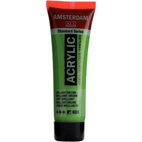 Peinture acrylique - Amsterdam - Acrilico Standard - 20 Ml - Vert Brillant - Finition Brillante (1/2)