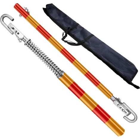 5T Barre de remorquage Voiture avec Amortissement à Ressort 2 Pcs sac inclus Absorbe les chocs, protège le véhicule, 175cm 8,8 kg, Barre de traction pour voiture 5000 kg