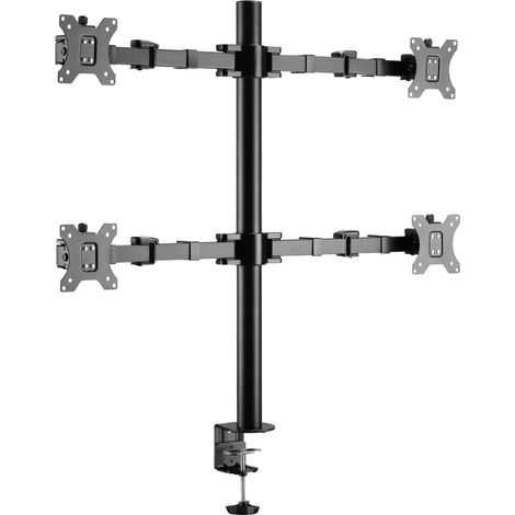 SpeaKa Professional SP-MM-540 Support d'écran 4 Écran(s) 43,2 cm (17) - 81,3 cm (32) noir rotatif, réglable en hauteu