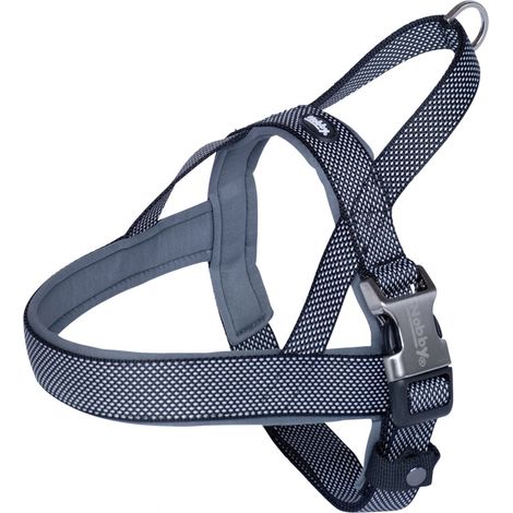 Nobby® Hunde Norwegergeschirr Classic Preno Royal M-L Schwarz & Weiß 50-64 cm - Nylon
