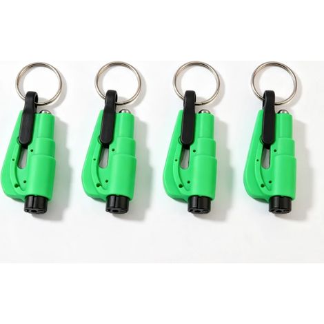 Originales Mini-Notfall-Schlüsselanhänger-Auto-Fluchtwerkzeug, mit Sicherheitsgurtschneider und Scheibenbrecher, 4-teilige Packung. (1/5)