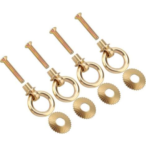 KIMISS Set aus 4 Vintage-Schubladengriffen aus Bronze, kleine Schmuckkästchen. (1/5)