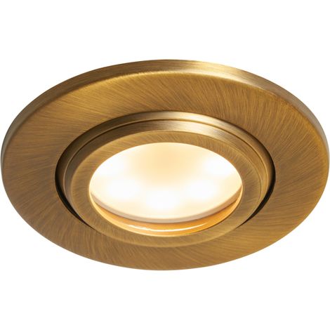 Litecraft Marlowe Fire Rated Tiltable Round IP65 Rated Recessed Downlight - Bronze (1/5)
